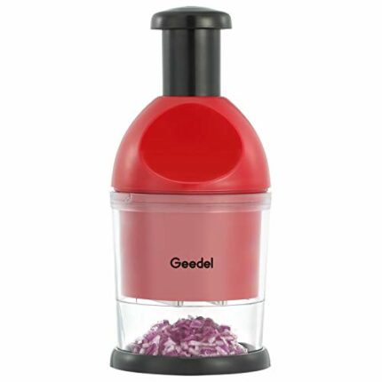 Geedel Food Chopper, Easy to Clean Manual Hand Chopper Dicer, Slap Press Chopper Mincer for Vegetables Onions Garlic Nuts Salads and More - Save