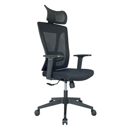 Ergonomic Office Chair Mesh Desk Chair High Back Executive Computer Chair with Adjustable Headrest, Backrest and Lumbar Support, 3D Breathable Sw