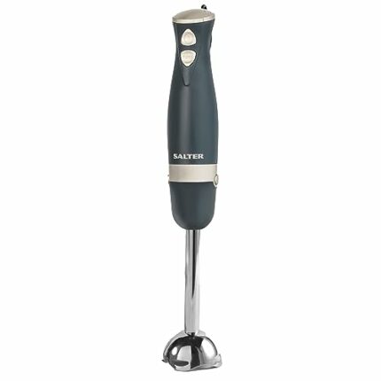 Salter EK5612BGRY Marino Immersion Hand Blender - 600 W Stick Blender, Detachable Stainless Steel Rod and Blade, 2 Speed and Turbo Setting, For S