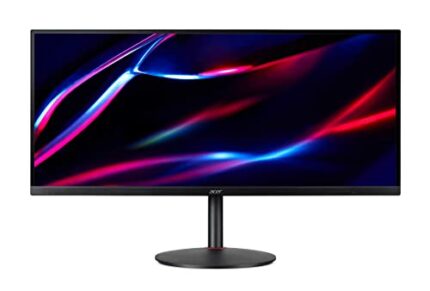 Acer Nitro XV340CKP 34 Inch Ultra-Wide Quad HD Gaming Monitor (IPS Panel, FreeSync, 144 Hz, 1 ms, HDR Ready, DP, HDMI, Height Adjustable, Black)