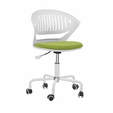 WALNUT Mid Back Mesh Office Computer Swivel Desk Task Chair, Ergonomic Mesh Chair,53x85cm (Color : Green)