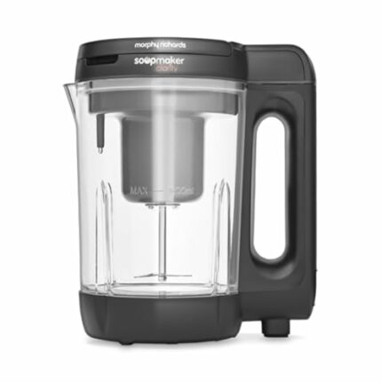 Morphy Richards 501050 Clarity Soup Maker Clear Like Glass, 4 programs, Black/Clear