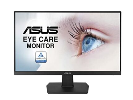 ASUS VA27EHE 27'' Monitor, FHD (1920x1080), IPS, 75Hz, Frameless, Flicker free, Low Blue Light, TUV certified, Black