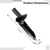 YHomU Heavy-Duty Metal Detector Shovel, Double Serrated Metal detecting shovel with Sheath, Camping digging tool, Sturdy Digger Trowel for Treasu