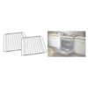 Ufixt 2 x Universal Chrome Adjustable Fixed Arm Grill Shelf for all Oven Cooker & Grill (310mm x 360 / 590mm)