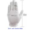 24 Pcs (12 Pair) White Cotton Gloves for Dry Hand Moisturizing Cosmetic Eczema Hand Spa and Coin Jewelry Inspection, Checking Gloves,Serving Glov