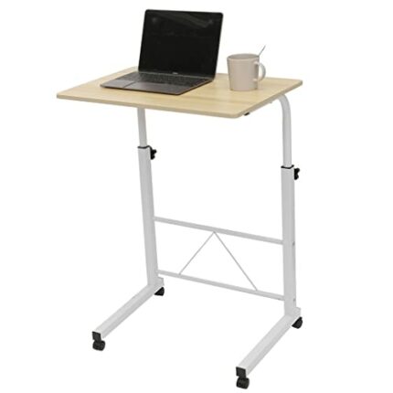 WALNUT Height Adjustable Computer Game Desk for Bedroom Laptop Desks Movable Lifting Study Table Wooden Tables Home Furniture (Color : B, Size :