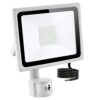 100W Security Lights Outdoor Motion Sensor, 10000LM PIR LED Floodlights 6500K Cold White IP66 Waterproof Outside Lights with Sensor Black Shell,