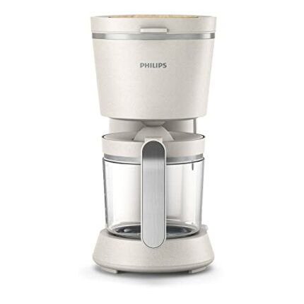 Philips Eco Conscious Edition Coffee Maker 5000 Series, 100% Bio-based plastics*, 1.2 L / 10 Large Cup Capacity, Automatic Shut-off, Silk White M