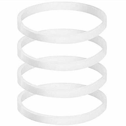 Pack of 4 Gaskets White Rubber Sealing O-Ring Replacement Part for Nutri Ninja Blender Model BL455, BL455-30, BL 580...