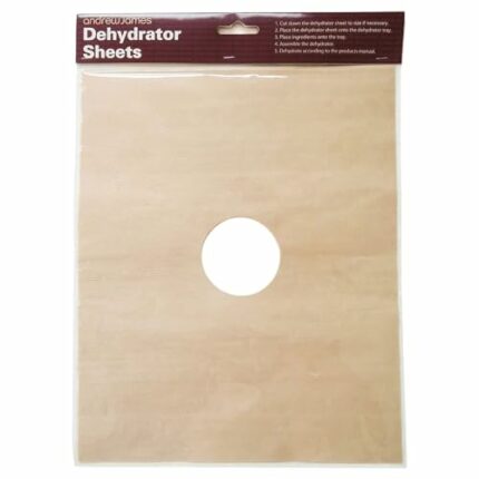 Andrew James Flexible Food Dehydrator Sheets Reusable | Pack of 6 | Suitable for most Dehydrators and as Oven or Pan Liner | 37cm x 25cm