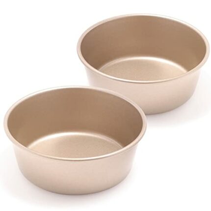 Lamapee Air Fryer Egg Moulds, 4'' Ramekins for Air Fryer, Mini Cake Tin for Baking (Pack of 2)