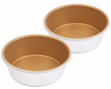 Lamapee Ramekins for Air Fryer, 4'' Non-stick Air Fryer Egg Moulds Perfect for Fried Egg Yorkshire Pudding (Pack of 2)