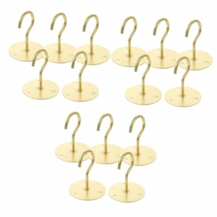 PRETYZOOM 3 Sets White Stand Wreath Hanger Wall Fixing Hook Hanger Anchor Hook Accessories to Rotate Screw Hook Hook up Wreath Ceiling Wall-Mount