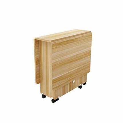 XXSLY Drop Leaf Folding Dining Table, Movable Extendable Table with Wheels and Cabinets,for Home Kitchen Furniture Decor Student Study Desk