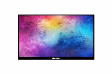 Verbatim PMT-15 Portable Monitor with Touchscreen, 15.6" 1080P Full HD @ 60Hz, HDMI/Type-C/USB-C for Laptop/PC/Mac/PS3/4/5/Xbox/Phone - Works wit