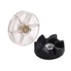 2 Pcs Gear Replacement Plastic Top Base Gear & Rubber Gear Juicer Blender Part Replacement Spare Part Blender Coupler Compatible with Nutribullet