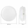 20W White Flush Wall Mounted Round Bulkhead LAMP, IP65, 1600Lm, 3000K Warm White, Perfect for Indoor, Outdoor, Bathroom, Hallway, Corridor, Utili