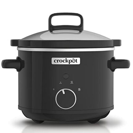 Crockpot Slow Cooker | Removable Easy-Clean Ceramic Bowl | 2.4 L (1-2 People | Energy Efficient | Black [CSC046]