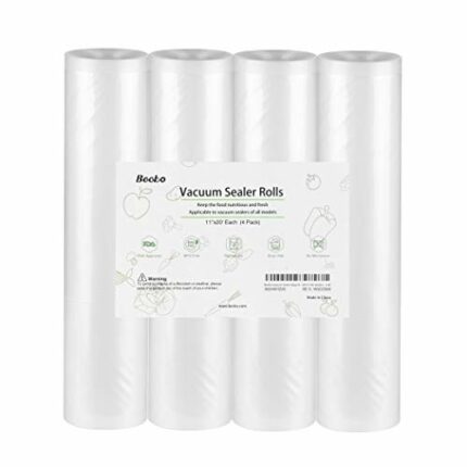 Becko Vacuum Sealer Rolls for Foodsaver and Sous Vide, BPA Free and FDA Approved, Freely Tailored, Fit For Most Vacuum Sealers - 28cm (W) x 6m (L