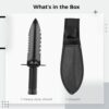 YHomU Heavy-Duty Metal Detector Shovel, Double Serrated Metal detecting shovel with Sheath, Camping digging tool, Sturdy Digger Trowel for Treasu