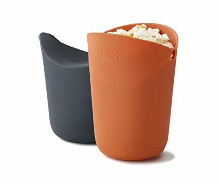 Joseph Jospeh M-Cuisine Single-Serve Popcorn Maker set of 2, Size Approx. 30g (1oz) - Orange/Grey