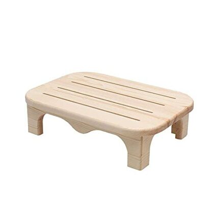 DASHADAO Foot Rest Wood Ergonomic Wood Foot Stool Under Desk Foot Rest,for Office Home to Relieve Tendon Pains and Improve Blood Circulation,C