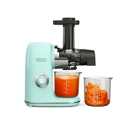 Hazel Quinn Masticating Juicer, Slow Cold Press Juicer Machines for Fruit and Vegetable, Filter-Free for Easy to Clean, 2-Speed Modes & Reverse F