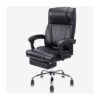 ZXFYHD Desk Chair,Office Chair Swivel Office Chair Ergonomic Adjustable Hight Computer Chair Tilt Function Leather Reclining Black
