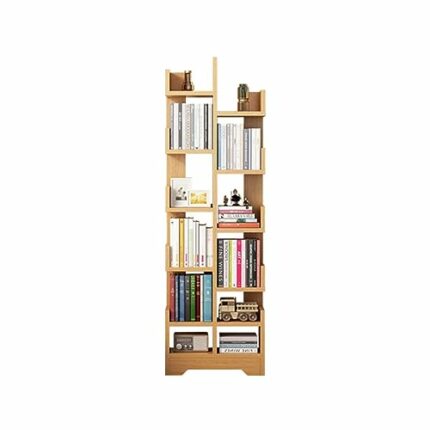 VERAMY Tall Bookshelf Floor Standing Bookcase Storage Rack Multi-Layer Shelves Tree Bookshelf Large Capacity Bookshelf Organizer Shelves For Livi