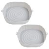 Xzeemo 2pcs Silicone Air Fryer Liners, Air Fryer Silicone Pot, Air Fryer Replacement Basket, Food Grade Silicone Baking Tray, Air Fryer Accessori
