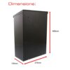 Sterling NPB02BK Thames Steel Newspaper Box - Black, 15 x 40 x 27.5 cm