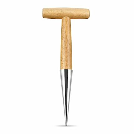 Milifox Bulb Planter Tool,Planter Planting with Light Weight Wooden and Stainless Steel Dibber Handle,Ideal Hand Dibber for Garden Planting
