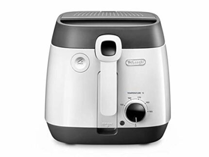 De'Longhi FS6055 2.4 Litre Traditional Deep Fat Fryer, Adjustable Temperature Control, Easy Clean - Dishwasher Safe, Anti-Odour Filter, 1800 W, W