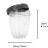 Utiz 18oz/500ml Small Cup with Flat Lid Cap for Nutribullet 600W 900W Blender Juicer (18oz)