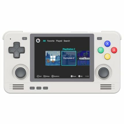 retroid Pocket 2S Android Handheld Gaming Octa Core CPU & Mali G52MC2 GPU. 3.5" 4:3 screen, 640x480. 4GB RAM, 128GB storage. Android 11. Dual WiF