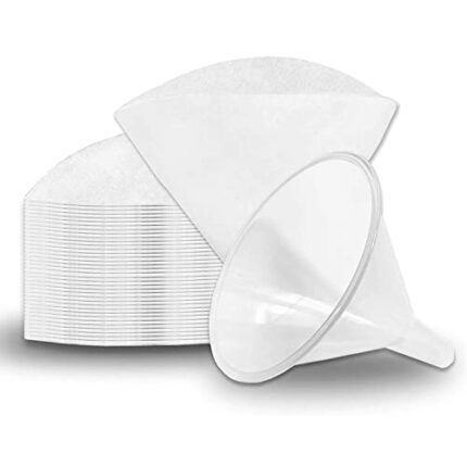 KAIHENG 50 filter cones and funnels 4.5" Fryer Oil Filters Oil filter Non Woven Filter Cone Grease Filter Cones Best For Restaurants, Cafes, Food