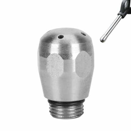 BIKING Coffee Maker Steam Nozzle Tip, Multiple Holes Tip Milk Foam Spout, Stainless Steel Universal Nozzle Replacement Accessory Suitable for Cre