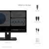 ViewSonic VG2448a-2 24-inch 1080p Full HD Monitor with Frameless Design, Advanced Ergonomics, HDMI, USB, DisplayPort, VGA, Integrated Speakers, f