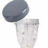 Utiz 18oz/500ml Small Cup with Flat Lid Cap for Nutribullet 600W 900W Blender Juicer (18oz)