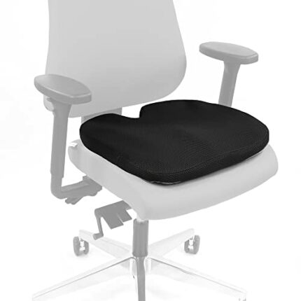 hjh OFFICE 780002 Orthopaedic seat cushion MEDISIT III Cushion with gel honeycomb structure, removable cover, black
