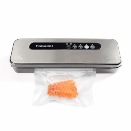 Fobakni Vacuum Sealer Machine, Dry & Moist Sealer, 30cm Seam with 10 Seal Bags for Meat, Fruits, Vegetables Preservation