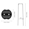 XCDMJ Garden Pegs Stakes Staples Securing Lawn U Shaped Nail Pins Ideal 50 Weed Control Membrane Pegs + 50 Buffer Washer,Heavy Duty Garden Pegs M