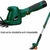 4 in 1 Garden Pruning Tools, Lawn Mower/Hedge Trimmer/Pole Saws/Scarifier, Electric Cordless String Trimmer with Wheel and Telescopic Rod (Size :