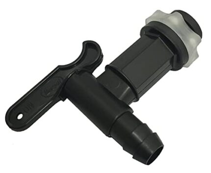 Merriway BH05557 Water Butt Rain Water Collection Barrel Tap with Nut, Black Plastic Push-Fit , White