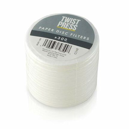 BARISTA & CO Black Strong Brew Coffee Maker and Twist Press Filters (Disc Filter - 300 Pack)