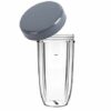 Utiz 18oz/500ml Small Cup with Flat Lid Cap for Nutribullet 600W 900W Blender Juicer (18oz)