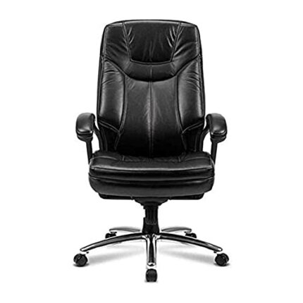 YT.JYUERI Relax Comfortably Safe Ergonomic Chair Office High Back Adjustable Managerial Home Desk Swivel Computer Cowhide Leather Chair with Lumb