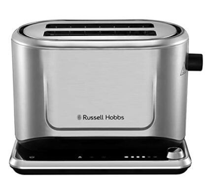 Russell Hobbs 26210 Attentiv 2 Slice Toaster - With Colour Sense Technology; Automatically Adapts the Toasting Time to your Bread Type, Stainless