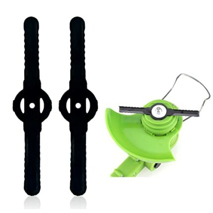 Viilich 50pcs String Trimmer Head Blades Replace Plastic, Lawn Mower Trimmer Blades Replacement Weed Wacker Eater Head Blades Replace for Cordles